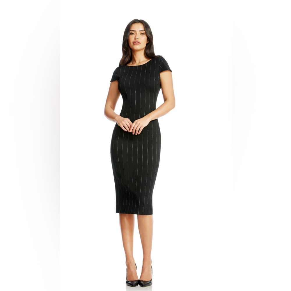 FRANCO MIRABELLI pinstriped sheath dress